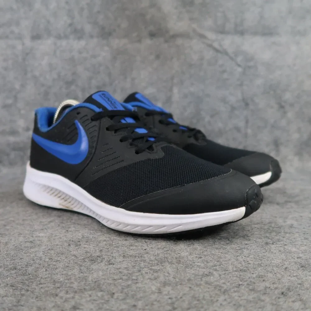 Nike Shoes Big Kids 6.5 Athletic Trainers Star Runner 2.0 Black Blue Sneaker